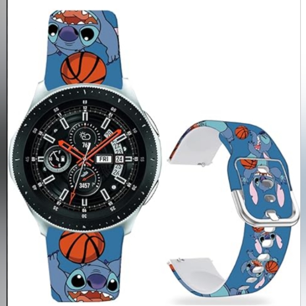 Stitch Blue Basketball 23mm Watch Band
